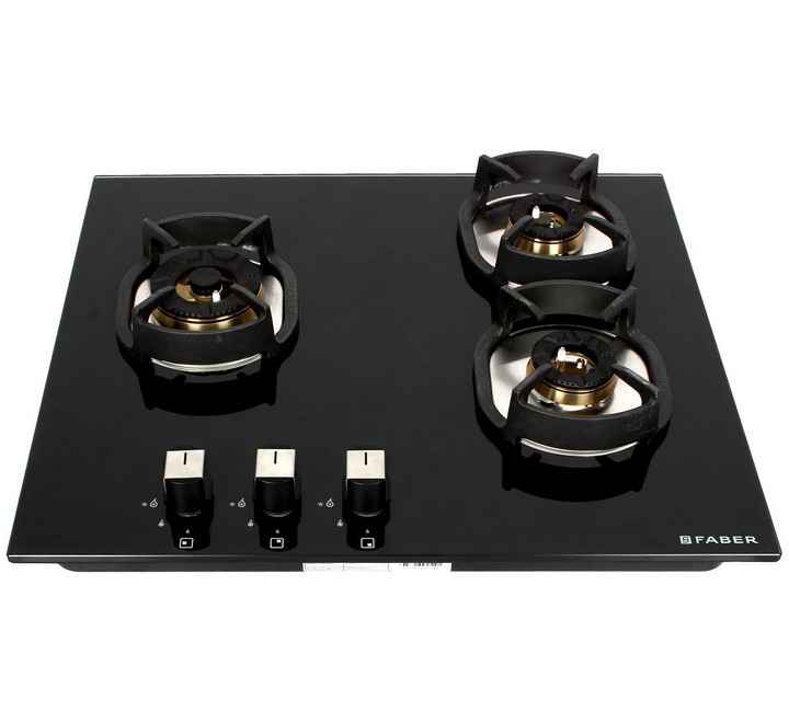 FABER Hob Nexus IND HT603 CRS BR CI AI Glass Automatic Hob  (3 Burners HT603CRSBE CI AI)